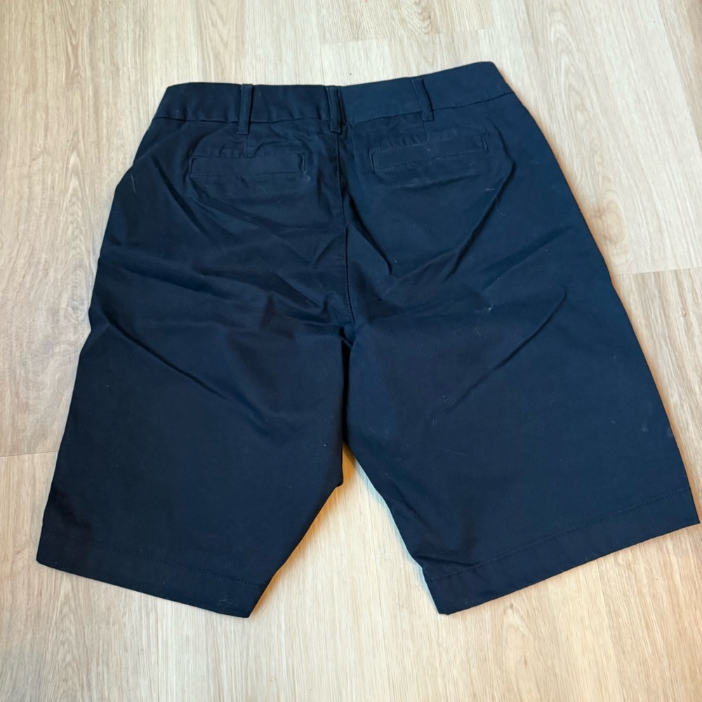 Quince Organic Cotton Classic Stretch Chino Shorts Women’s Black Sz 2 - Picture 3 of 4